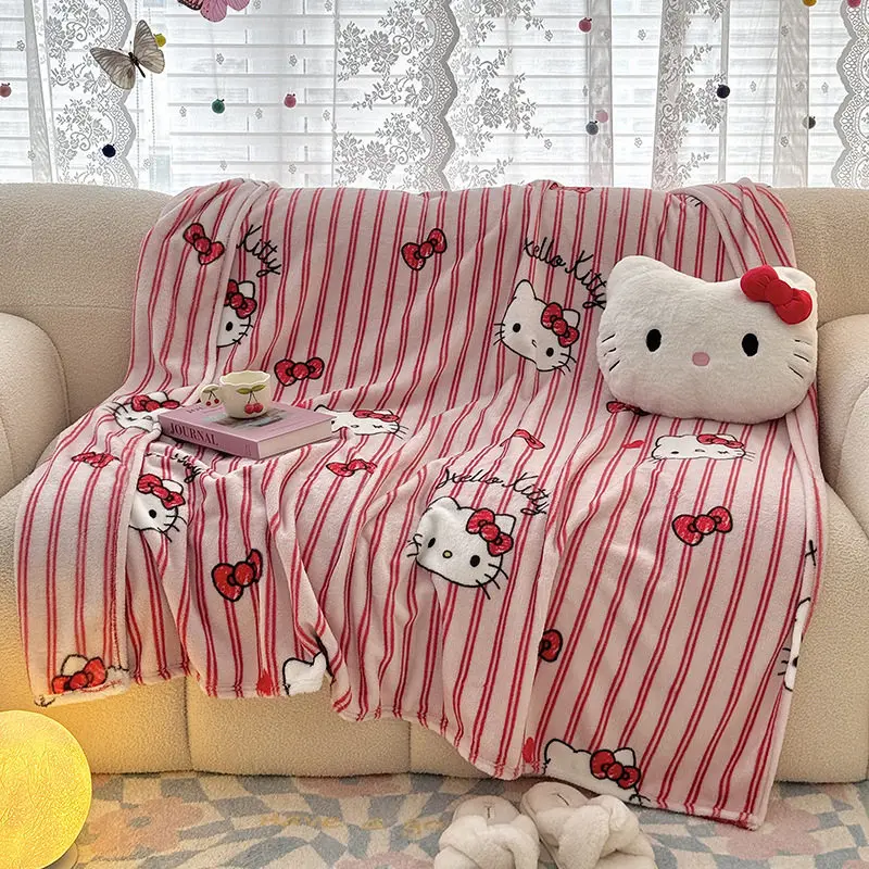 Kawaii Cat Hello Kitty Blanket Throw Furry Winter Blankets for Adults Bedding Home Interior Fluffy 1005011658781555
