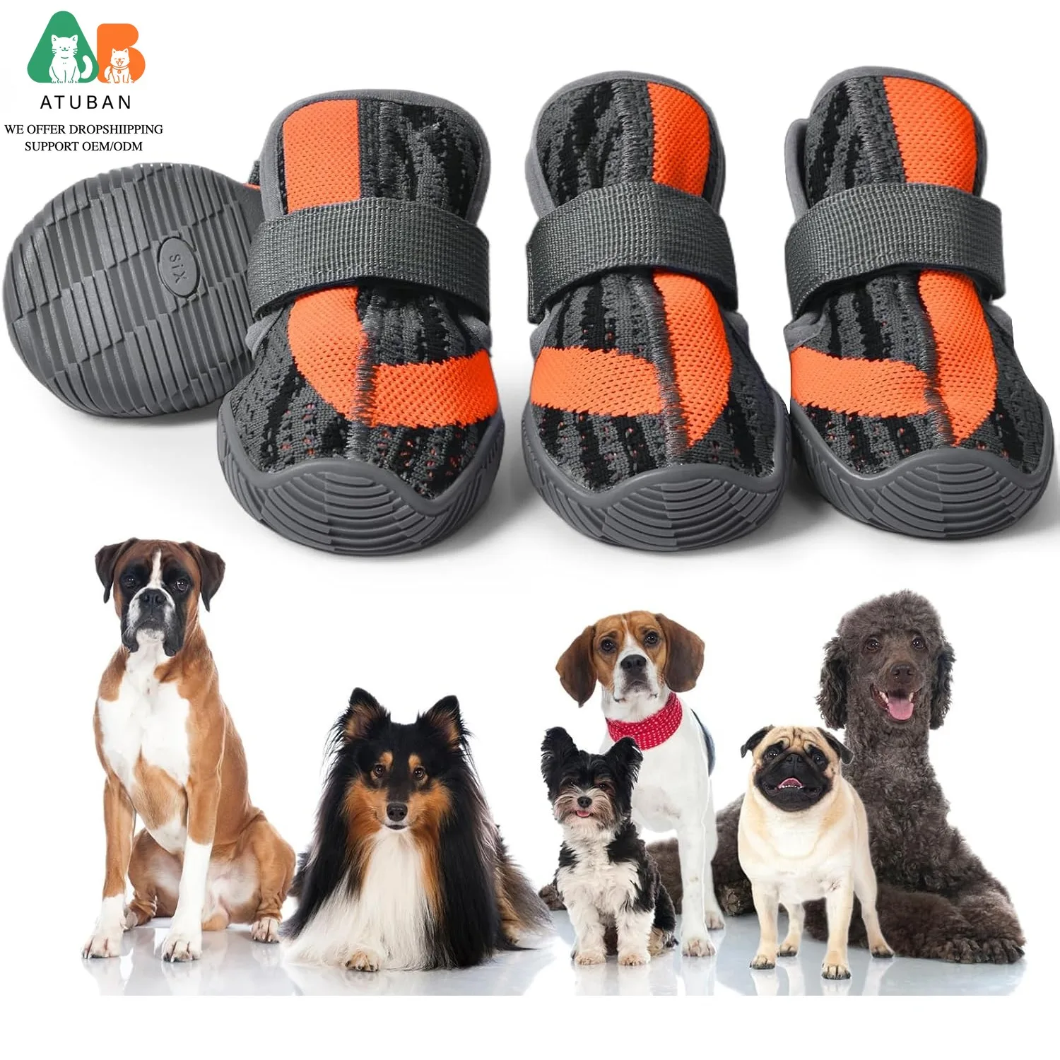 Dog Shoes, mesh Breathable Dog Boots for Walking Running Hiking 1005011661335835