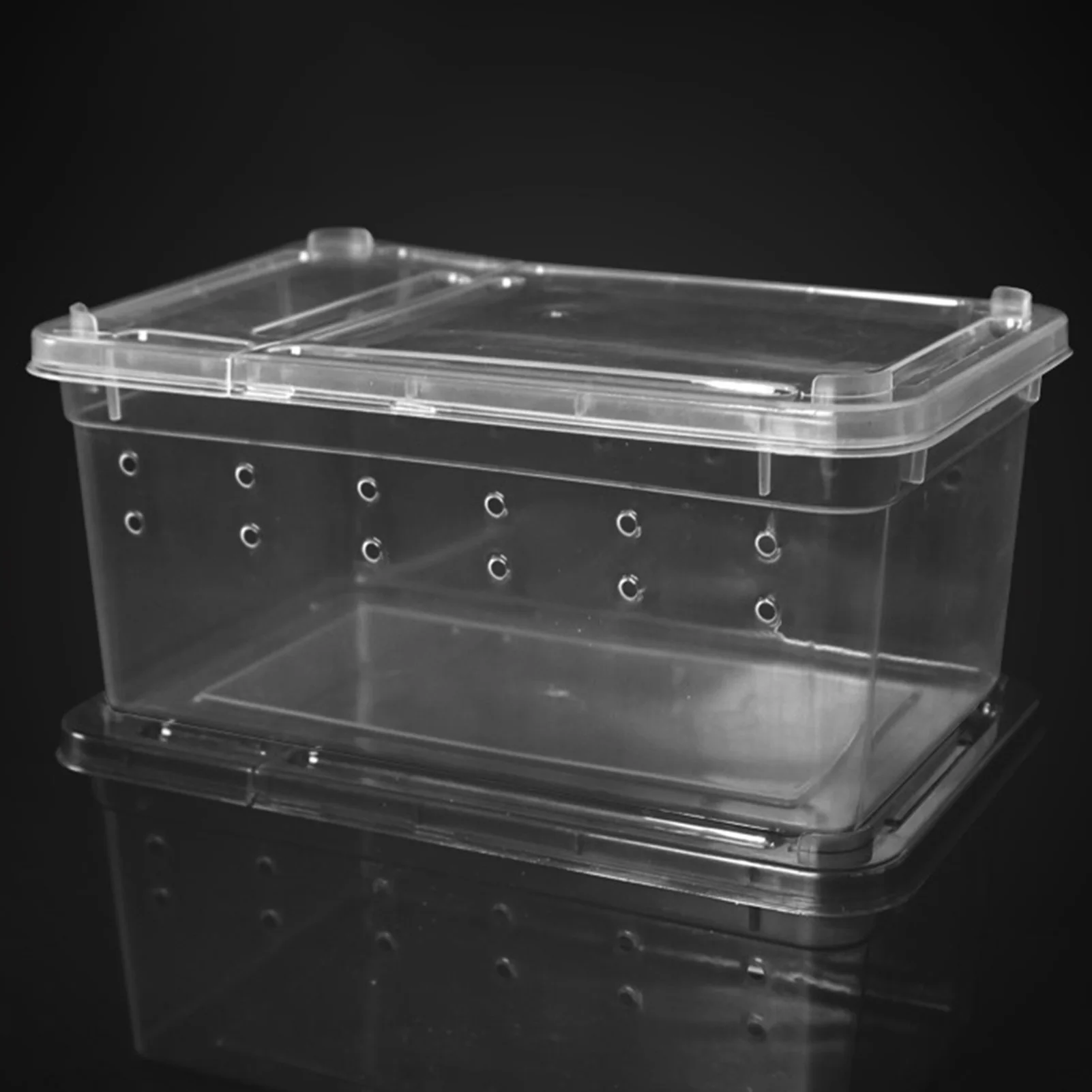 Reptile Feeding Box Transparent Plastic Enclosure for Snakes Lizards Tarantulas with Secure Lock 1005011661924199