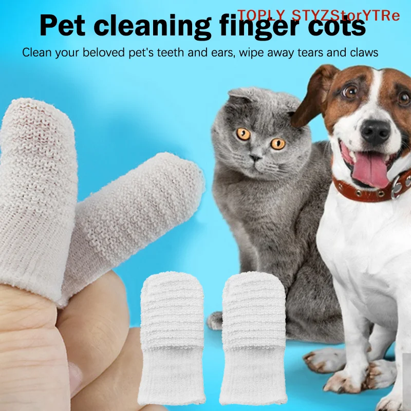 Cat and Dog Tooth Cleaning Set, 6/12 Pet Two-Finger Brushing Finger Cots 1005011669674264