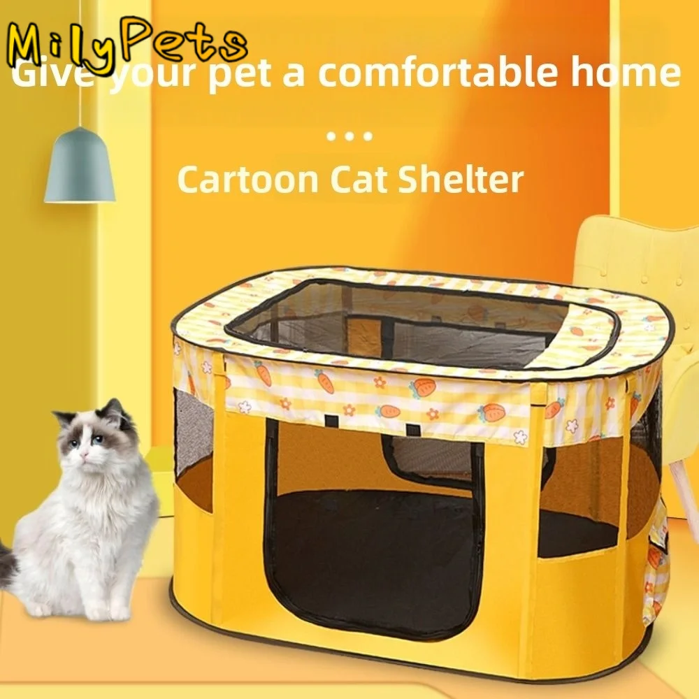 Comfortable Portable Pet Playpen Collapsible Breathable Folding Cage Waterproof 300D Oxford Cloth 1005011671357013