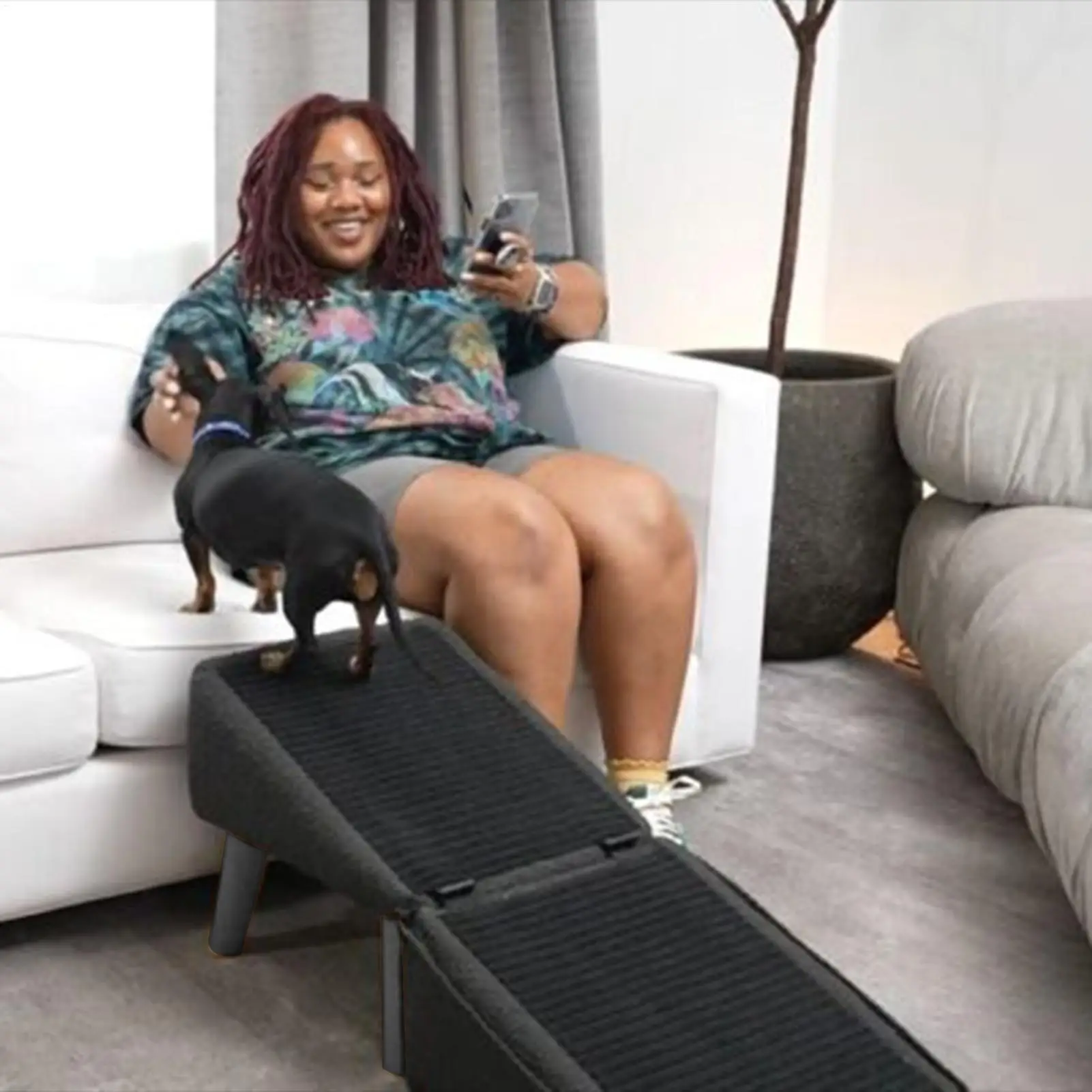 Dog Ramp for Bed Foldable Dog Vehicle Stairs Footrest Stool for Small Breed Animal Multifunctional 1005011672542449