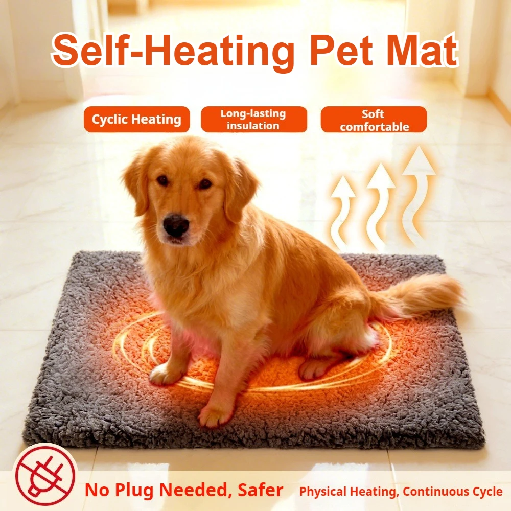 Self Warming Cat Bed, Extra Warm Self Heating Pad for Cats & Dogs, Anti-Slip Thermal Pet Mat 1005011691079831