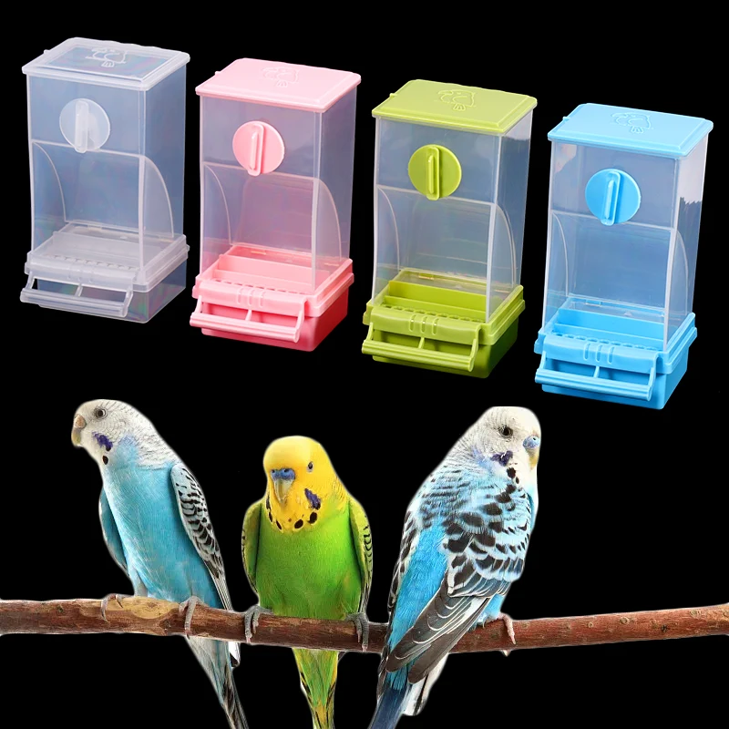 Automatic Hanging Pet Bird Feeder Food Container Splash Prevention for Parrots Starlings Tiger Skin 1005011698093643