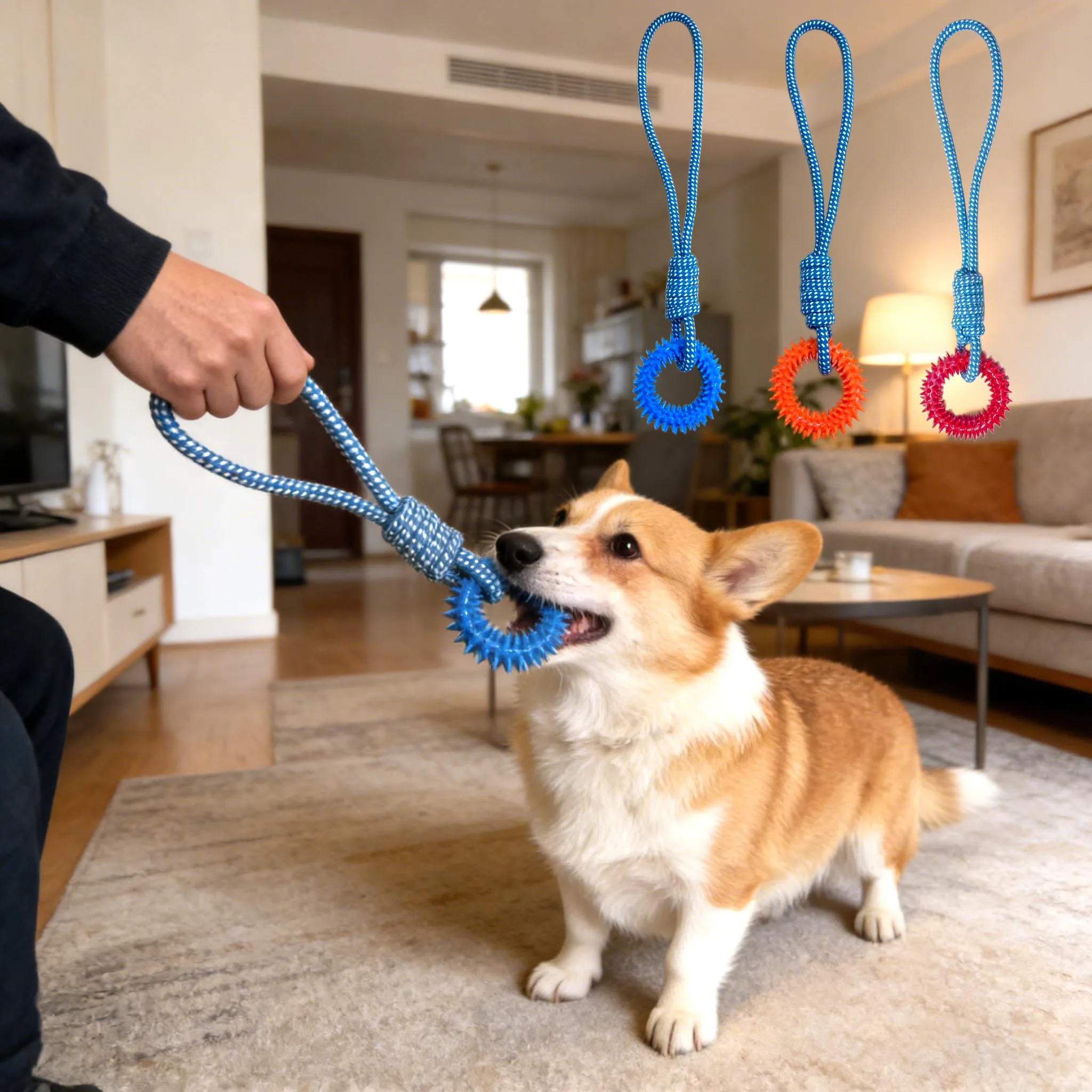 Dog Chew Toy Pet Tug Toy, Pet Interactive Training Toy for Small and Medium Dogs 1005011700028828