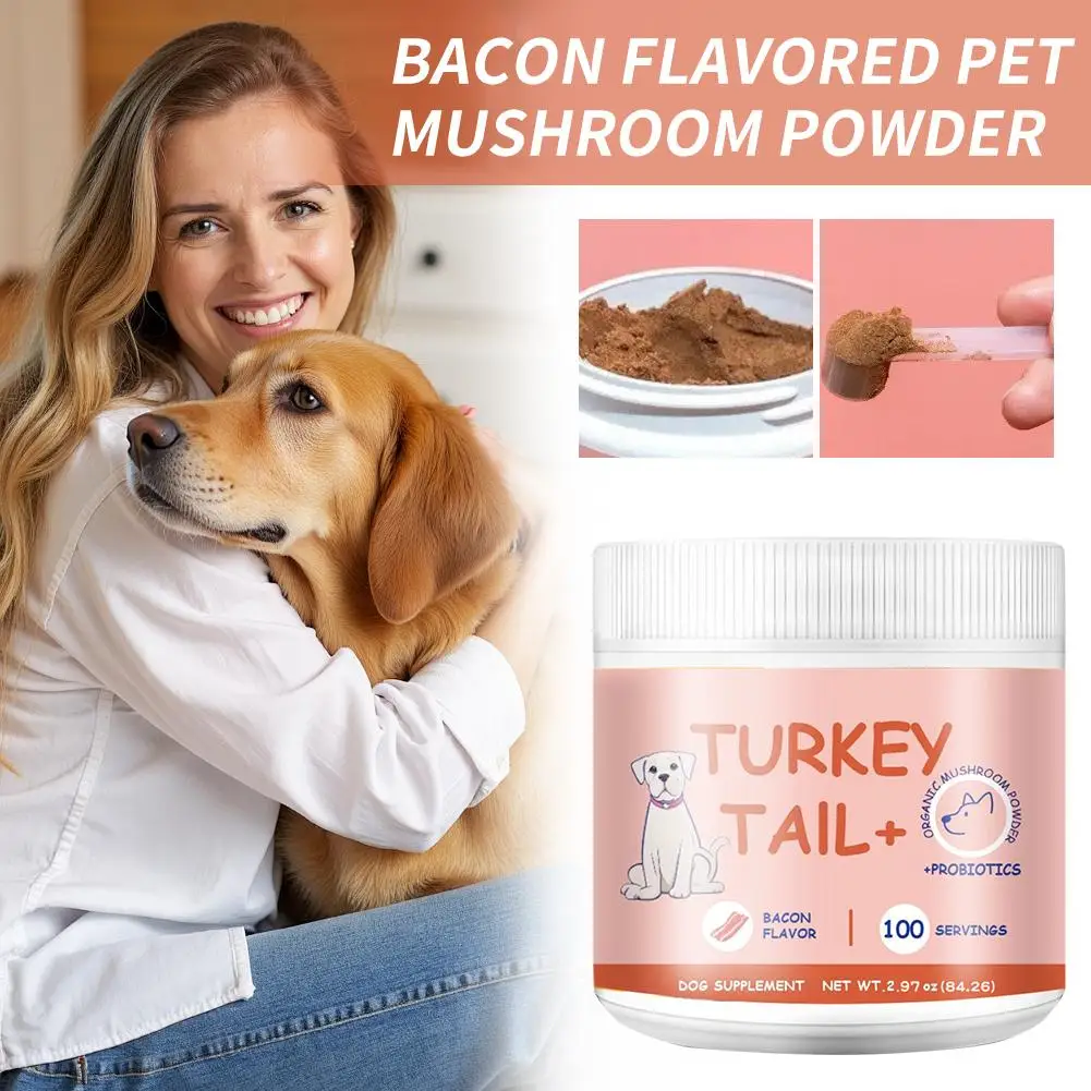 80g Bacon Flavored Pet Mushroom Powder For Healthy Intestinal Digestion Pet Care Is For Daily 1005011700817163