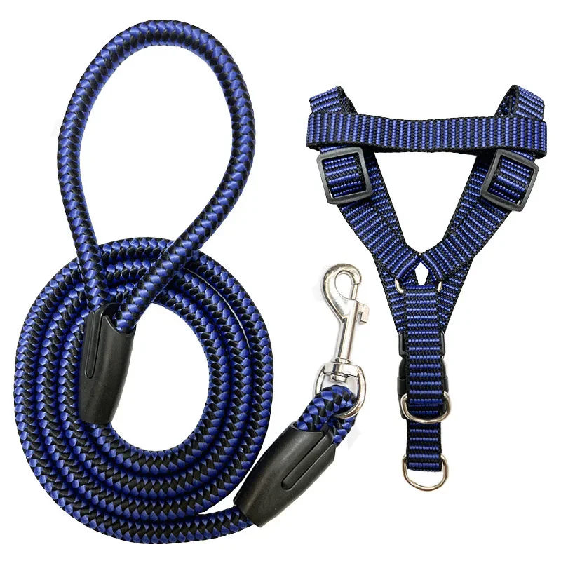 Adjustable Dog Harness Leash Set for Small Medium Dogs, Comfortable Nylon Pet Training Lead 1005011709515044