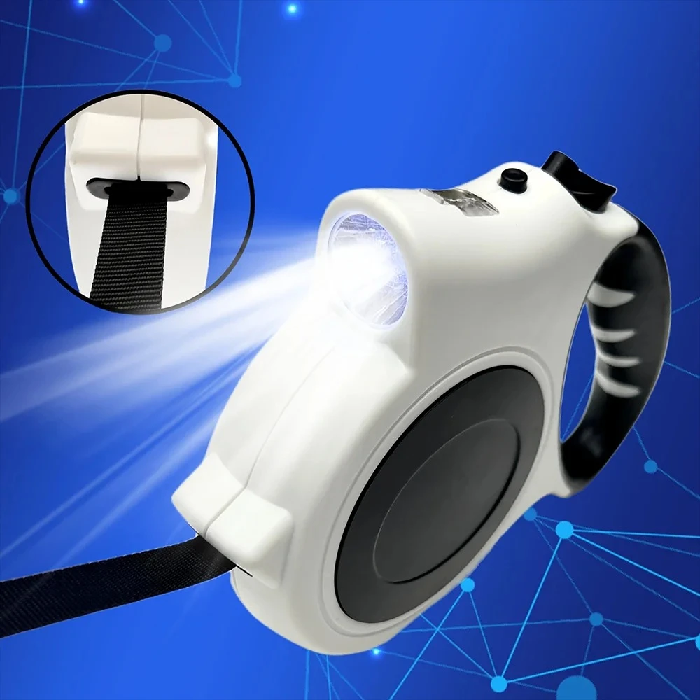 1Pcs Illuminated Retractable Dog Leash, 16ft, Adjustable, Ideal For Medium And Large Dogs 1005011710721052