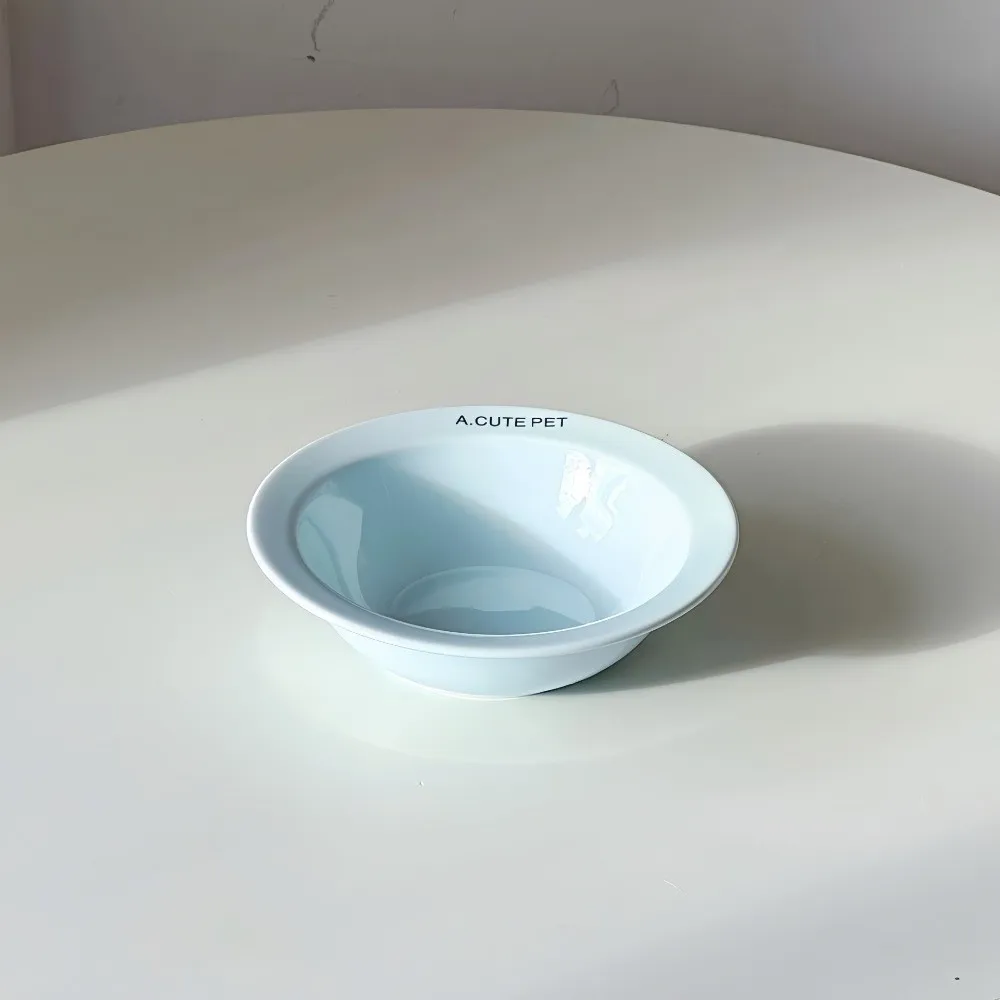 Ceramic Elevated Cat Bowl Large Diameter Solid Color Stand Holder Acrylic Rack Tilted Adjustable 1005011718353075