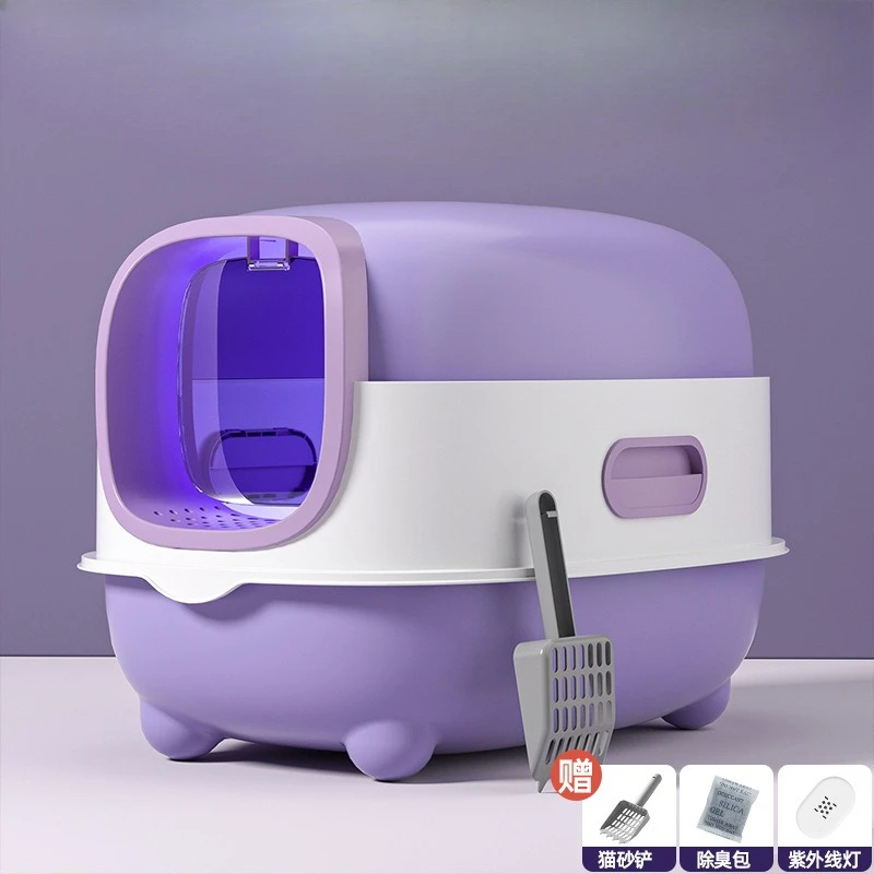 Disinfection and Odor Prevention of Cat Litter Box Fully Enclosed Oversized Cats Toilet 1005011719496773