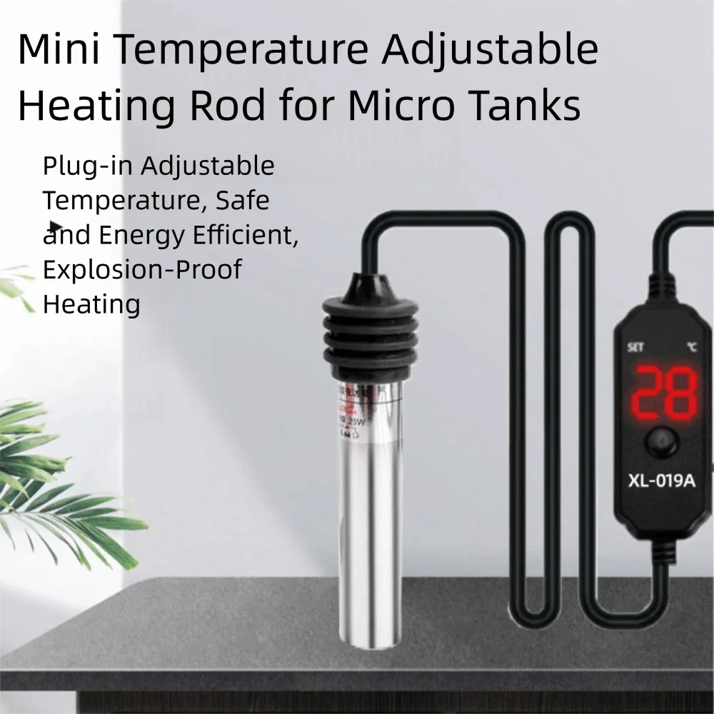 34°C Aquarium Submersible Heater Digital Display 25W-75W Aquarium Thermostat Adjustable 1005011721714666