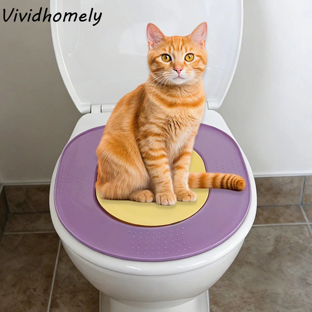 Portable Pet Toilet Trainer Removable Washable Cat Toilet Seat Weight-Supporting Non-Slip Cat 1005011725331743