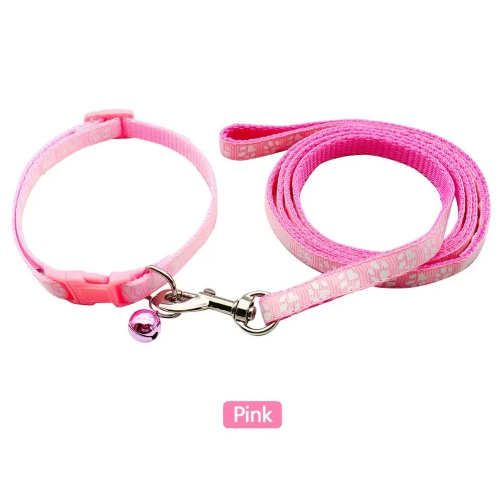 Dog Paw Print Pet Traction Rope with Collar Breathable Cat Adjustable Pet Walking 1005011727844518