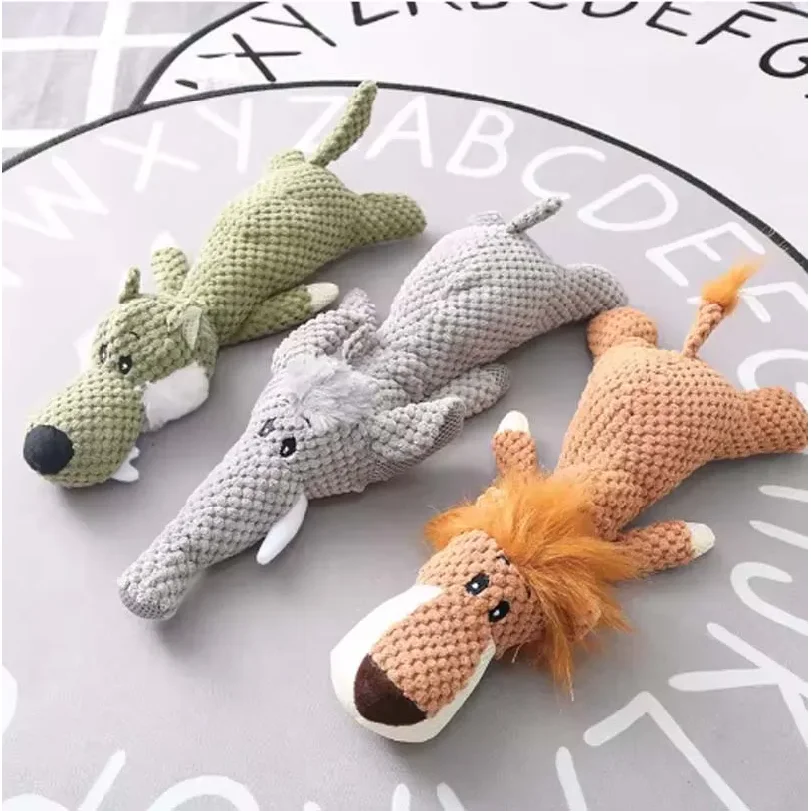 Pet Dog Toys for Large Dogs Cute Plush Squeak Fleece Durable Chewing Cute Soft Pet Molar Toys 1005011731098780