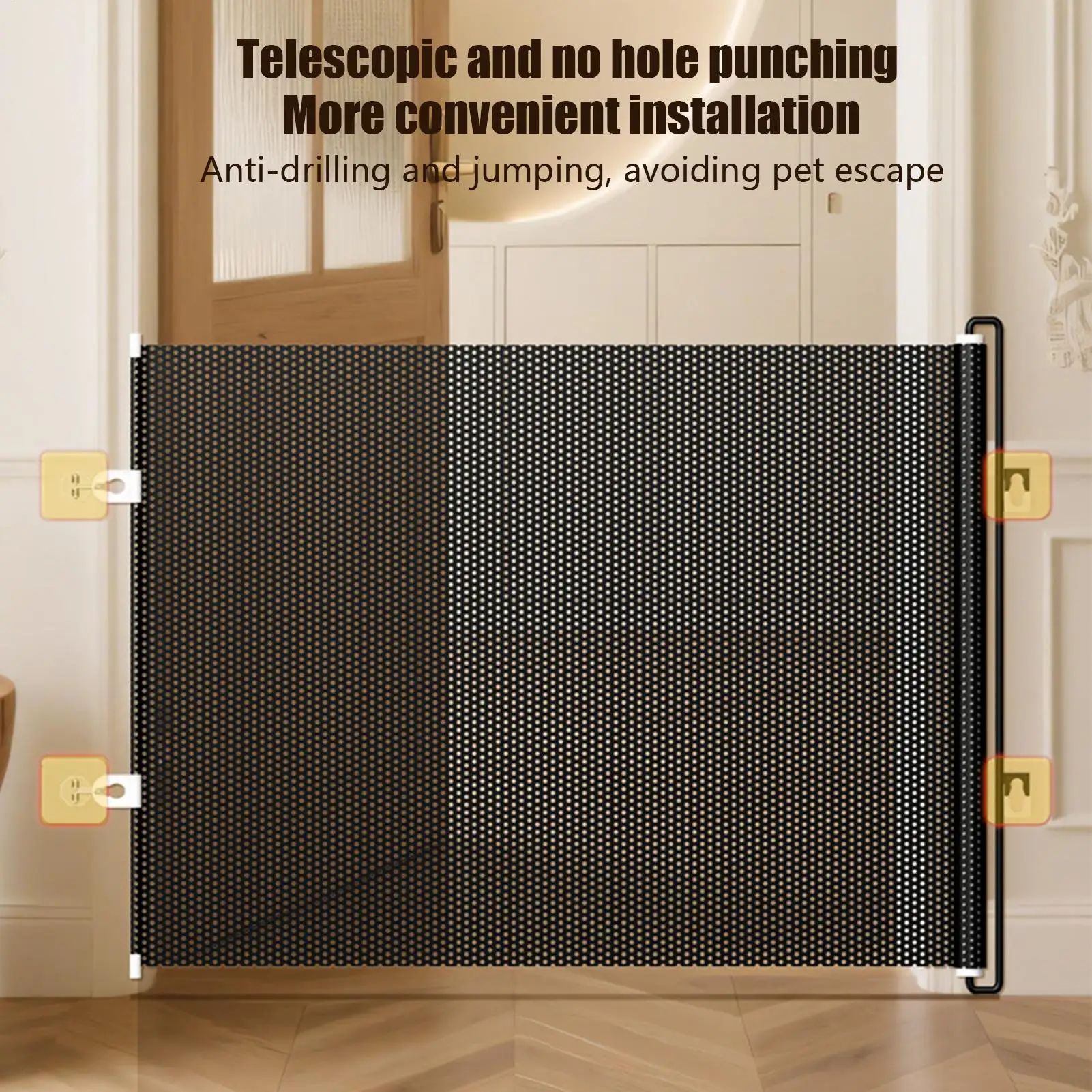 Dog Gate Retractable Cat Safety Barrier Indoor Retractable Stair Barrier for Home Apartment Office 1005011733217161