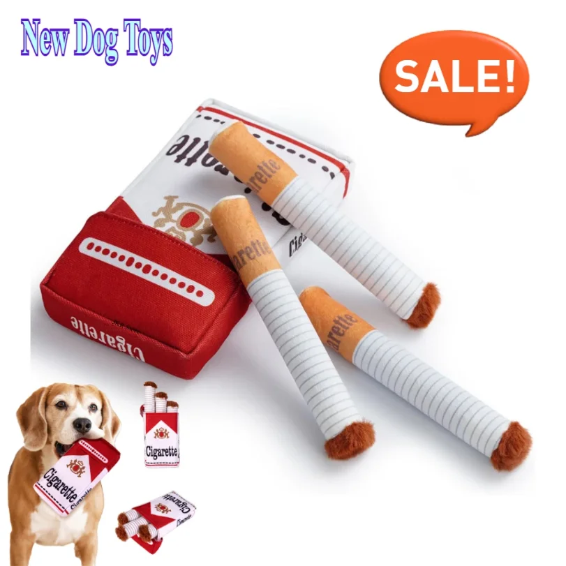 Funny Interactive Plush Dog Toys Creatives Cigarette Design Giggling Chewing Toy for Dog 1005011736815934
