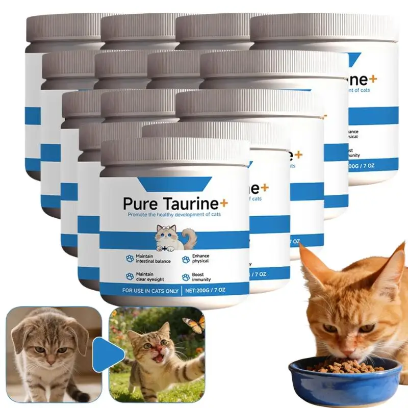 Cats Taurine Powder Gentle Formula Promote Healthy Growth Rich in Nutrients Cat Daily Care 1005011741357396