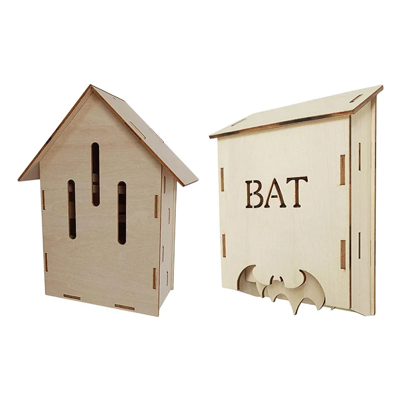 New Diy Wooden Creative Insect Bat House Wooden Insect Bird House Pet Nest Living Nest Garden Wild 1005011742002910