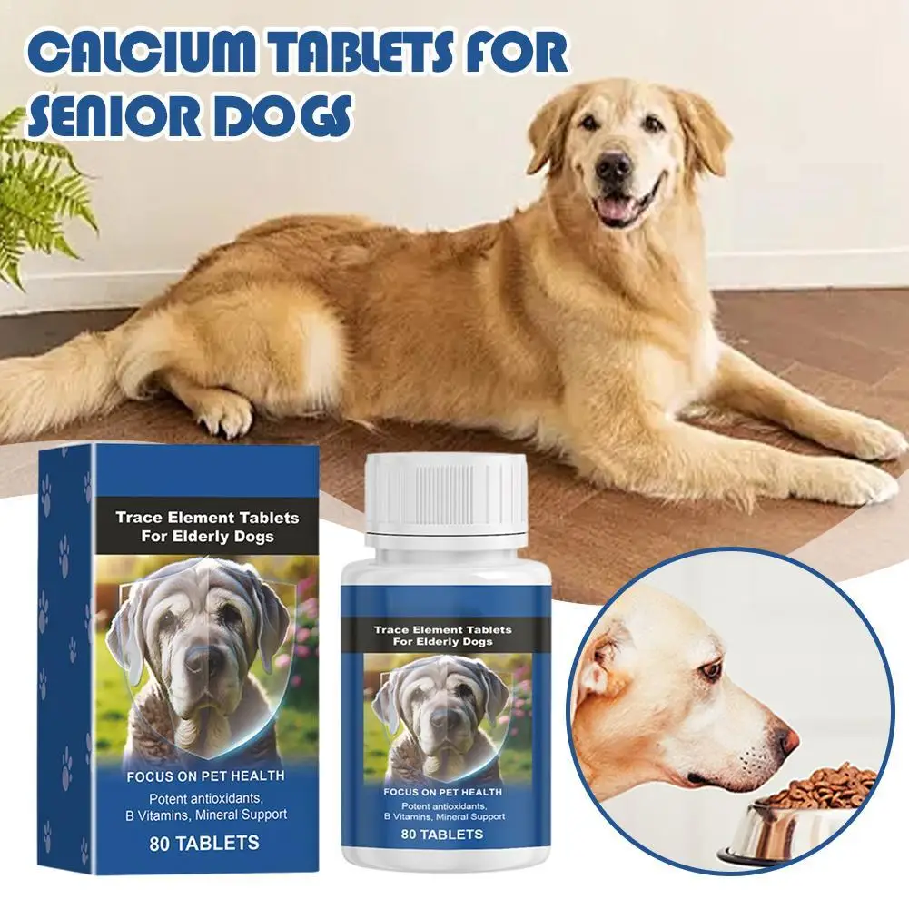 Trace Tablets for Elderly Dogs 80 Tablets Potent Antioxidants Mineral Joint Health Immune System 1005011743542540