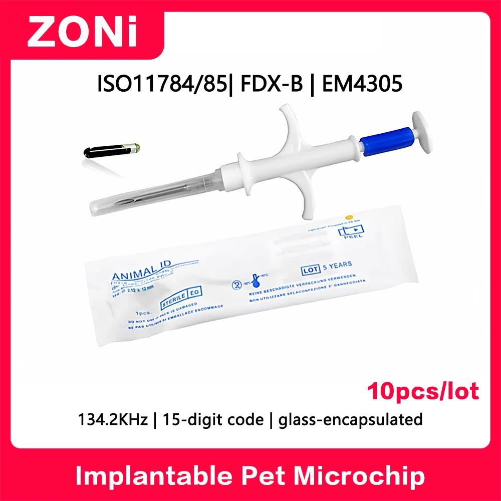 Implantable Pet Microchip Universally Accepted for Animal Travel Abroad ISO11784/11785 FDX-B 1005011744170052
