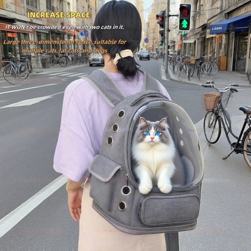 Transparent Pet Carrier Backpack Outdoor Travel Essential for Cats Small Dogs Breathable Design 1005011747657604