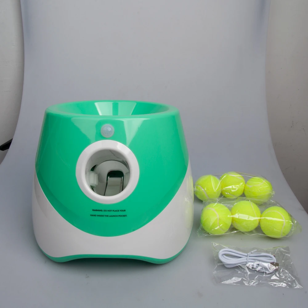 Automatic Dog Ball Launcher, Dog Ball Thrower Machine with 10-30Ft 3 Launching Distance 1005011749990352
