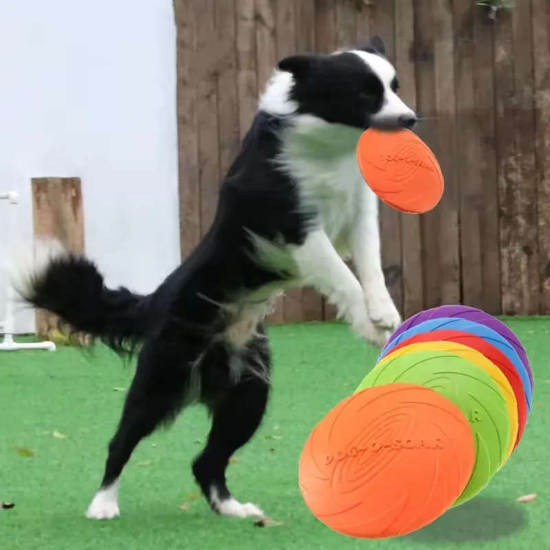 Interactive Silicone Flying Saucer Toy for Dogs Chew Resistant Flying Disc Pet Game Perfect for 1005011752436566