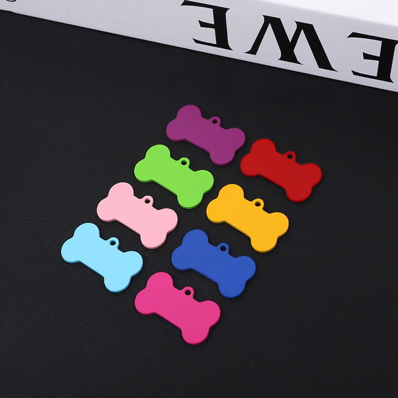 5Pcs Blank Aluminium Bone Dog Tag Anti-loss Tag Cat Name Pet Dog ID Tags Identity Plate Tags For 1005011753132438