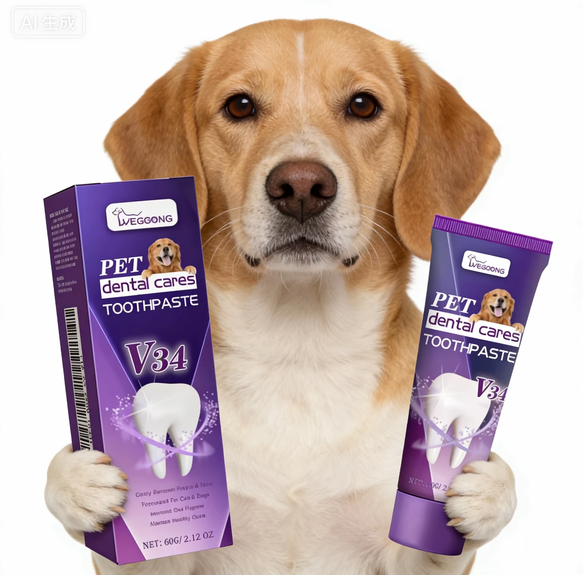 YEGBONG Pet Toothpaste Edible Formula Tartar Control Freshens Breath Gentle Oral Cleaning for Dogs 1005011754564195