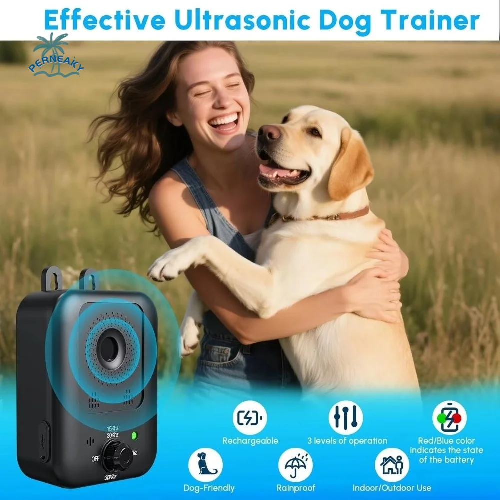 Intelligent Dog Anti Barking Devices Rechargeable Long Battery Life Ultrasonic Dog Stop Waterproof 1005011759414624