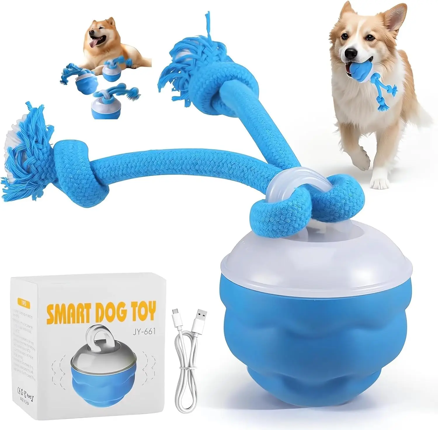 The Chase Buddy Dog Boredom Stimulating Toy Smart Pet Puppy Ball with Ropes Interactive Moving Dogs 1005011759769770