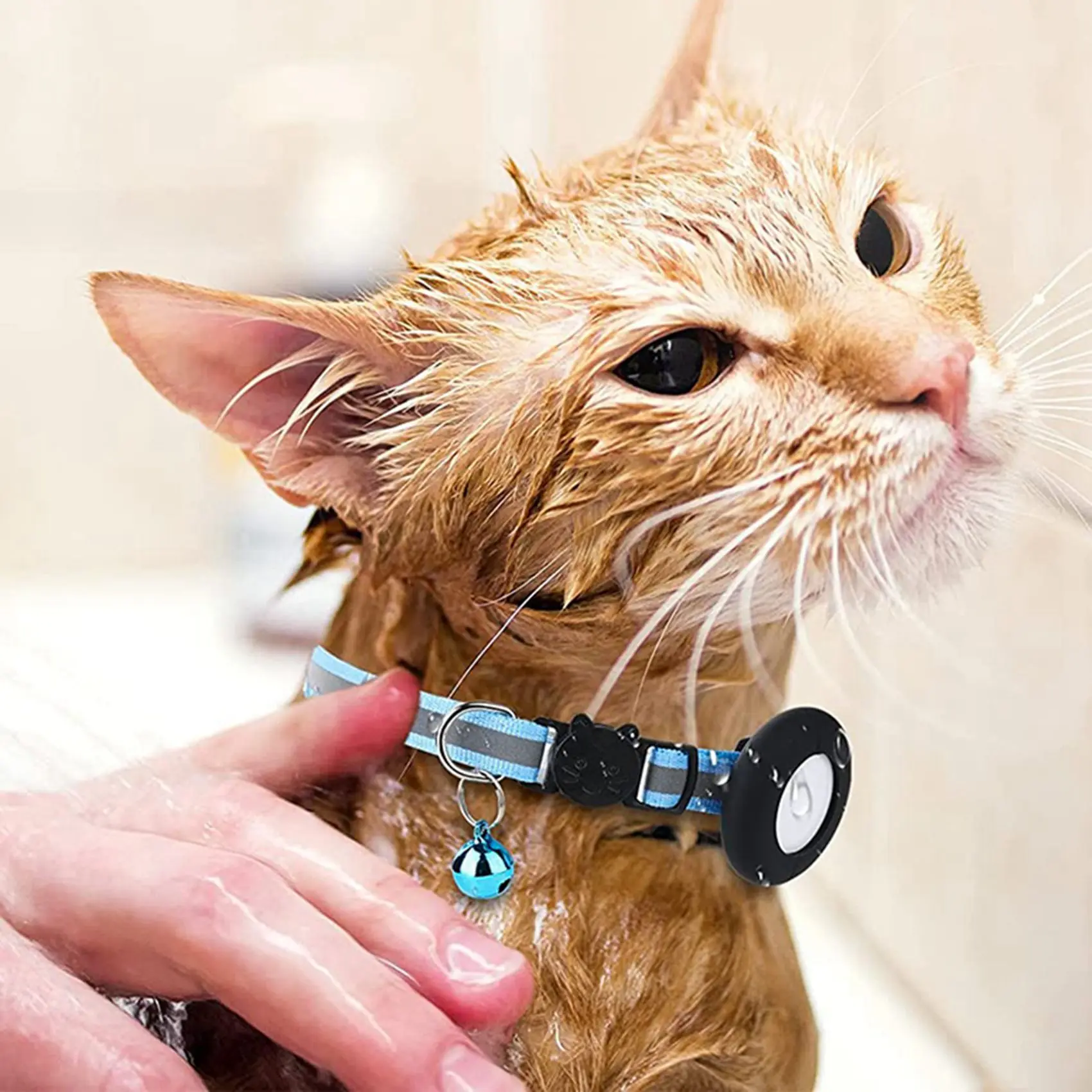 ABKJ-Cat Collar Holder, For Air Tag Cat Collar Holder Compatible For Airtag GPS Tracker 1005011762493444