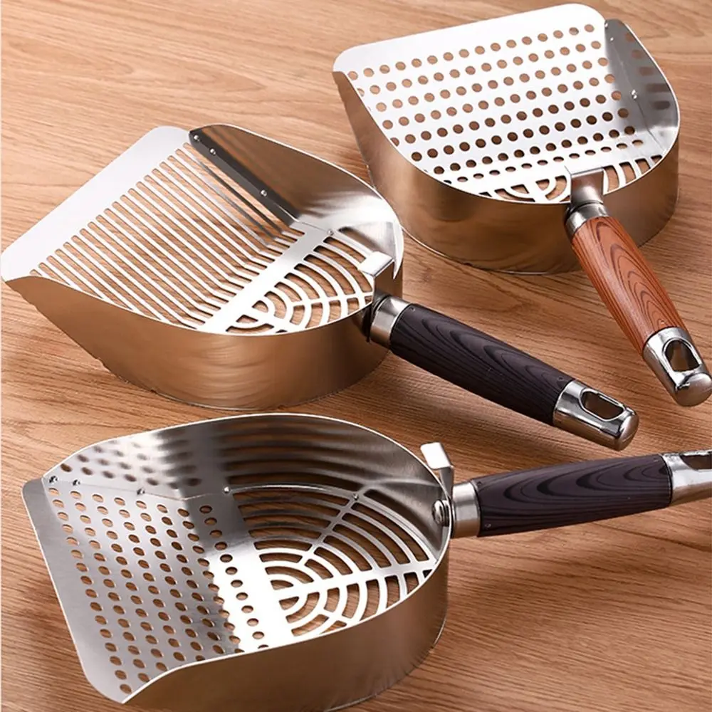 Stainless Steel Cat Litter Scoop Deep Shovel Long Handle Pet Waste Shovel Non-Stick with Hanging 1005011763002055