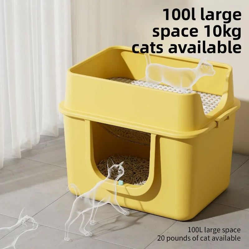 Top Entry Automatic Self Cleaning Cat Litter Box Large Enclosed Odor Control Anti Splash Drawer Cat 1005011763151605