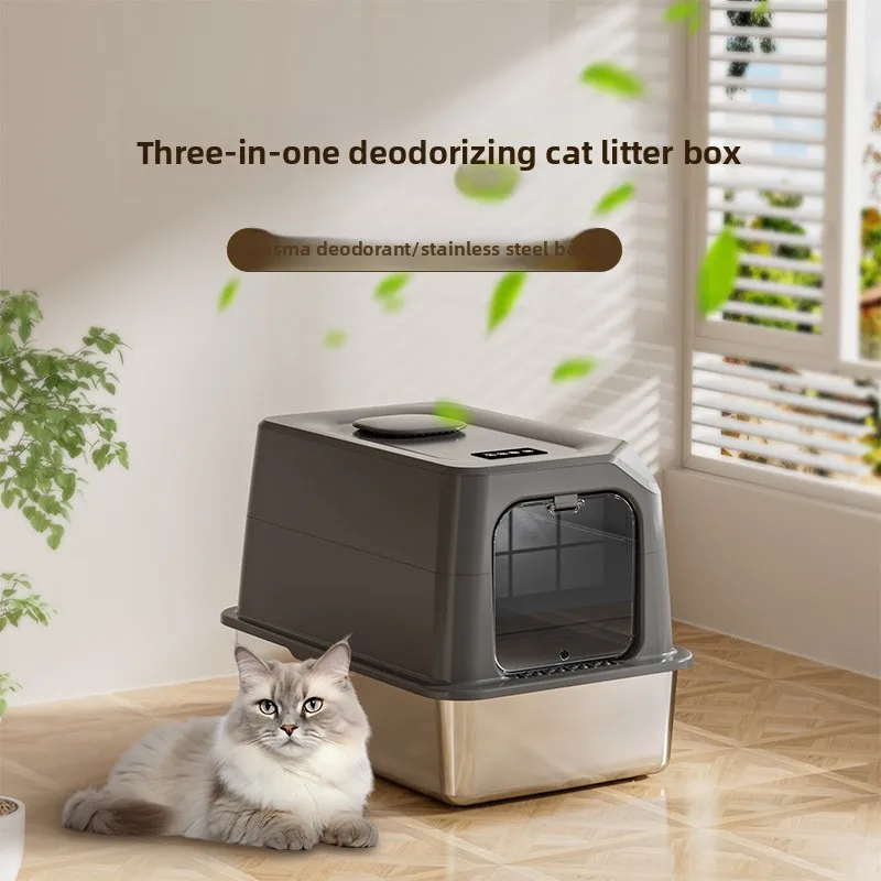 Automatic Self Cleaning Cat Litter Box Large Covered Deodorizing Cat Toilet Quiet Auto Scoop Easy 1005011764404774