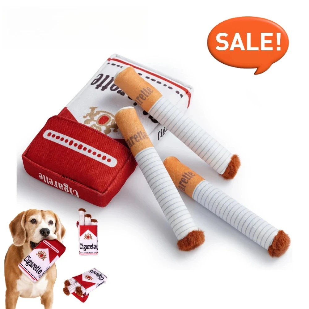 Funny Interactive Plush Dog Toys Creatives Cigarette Design Giggling Chewing Toy for Dog 1005011767761178