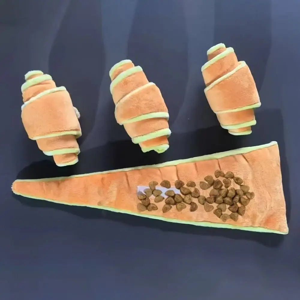 Soft Croissant Dog Toy Dog Training Bite Resistant Dog Treat Dispenser Mental Stimulation Puppy 1005011771769268