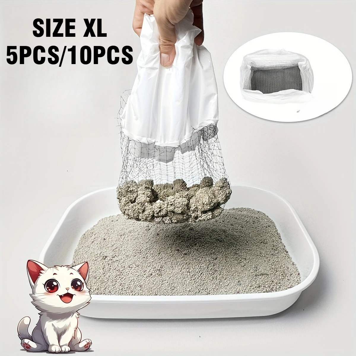 5pcs/10pcs Washable Cat Litter Filters, Easy to Use, Recyclable, Excellent Workmanship 1005011773118427