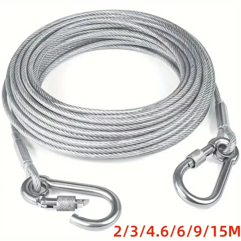 Double-Headed Dog Tie Out Cable Leash 1005011774170394