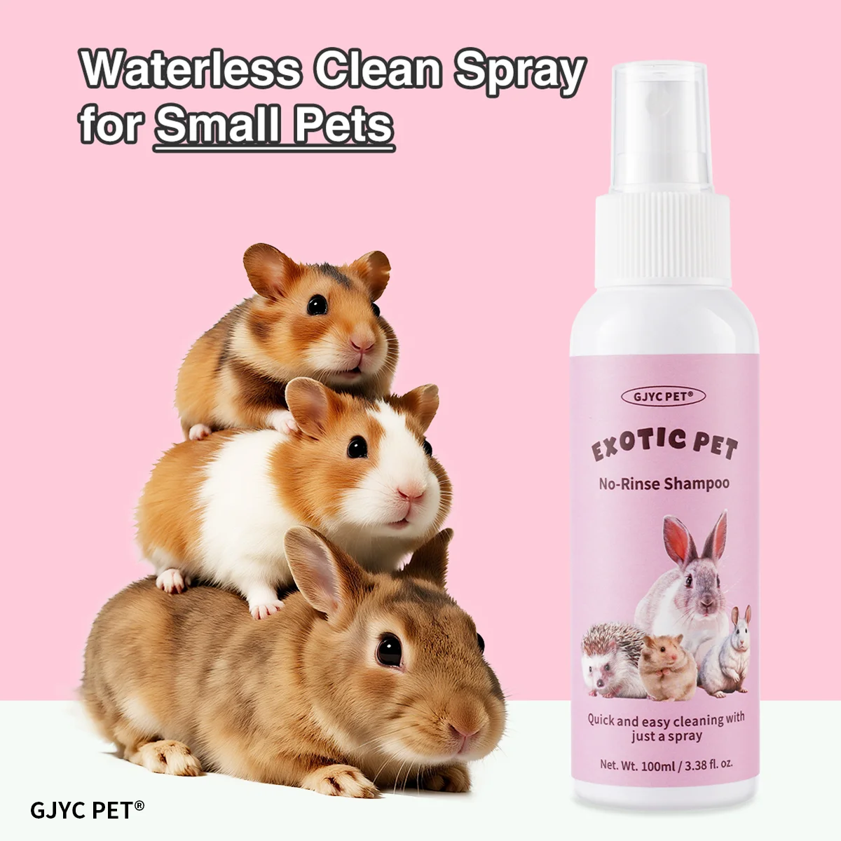 Waterless Pet Shampoo for Small Pets No-Rinse Gentle Hypoallergenic Formula Deep Cleansing 1005011774287768