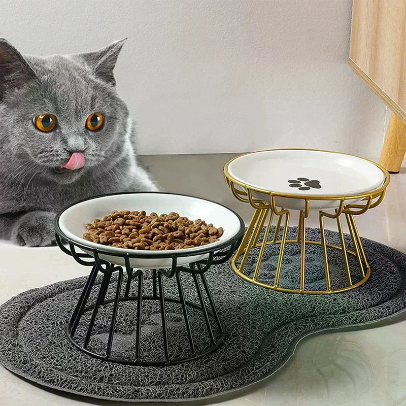 Ceramic Raised Pet Bowl Food Water Treats for Cats &amp Doggie Cat Stand Bowl Dogs Supplies Outdoor 1005011774852008