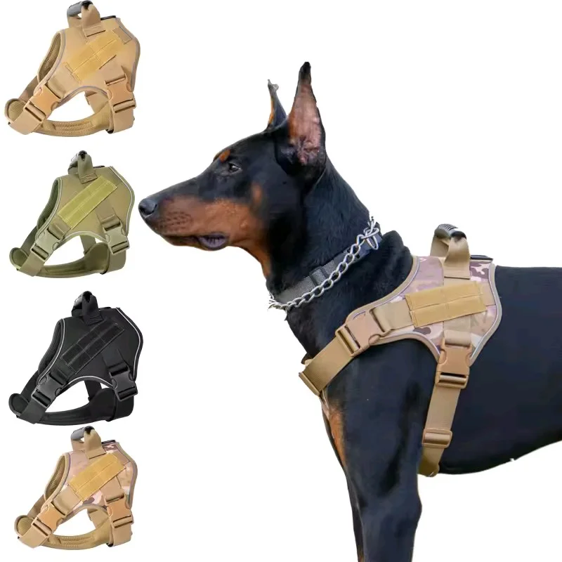 Tactical Dog Harness for Large Dogs No Pull Explosion Proof Heavy Duty Adjustable Military Grade K9 1005011780815619