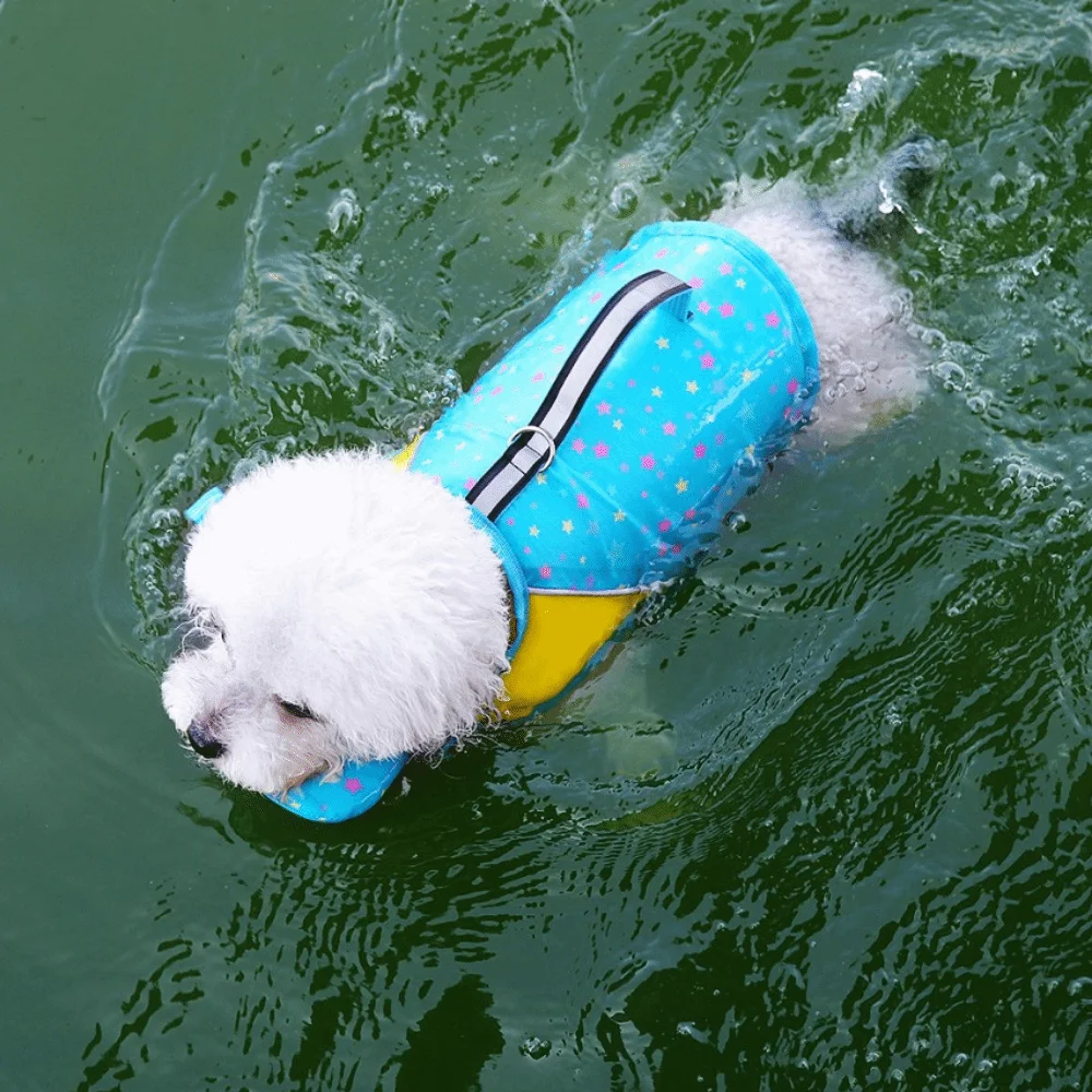 Pet Supplies Adjustable Pet Swimming Jacket High Flotation Reflective Dog Swimming Vest Breathable 1005011781092022