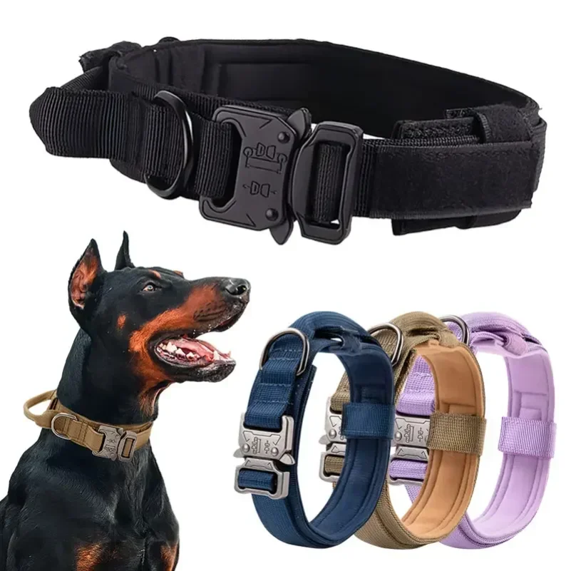 Outdoor Sports Style Tactical Dog Collar Usable Collar for Medium to Large Dogs with Traction 1005011781148532