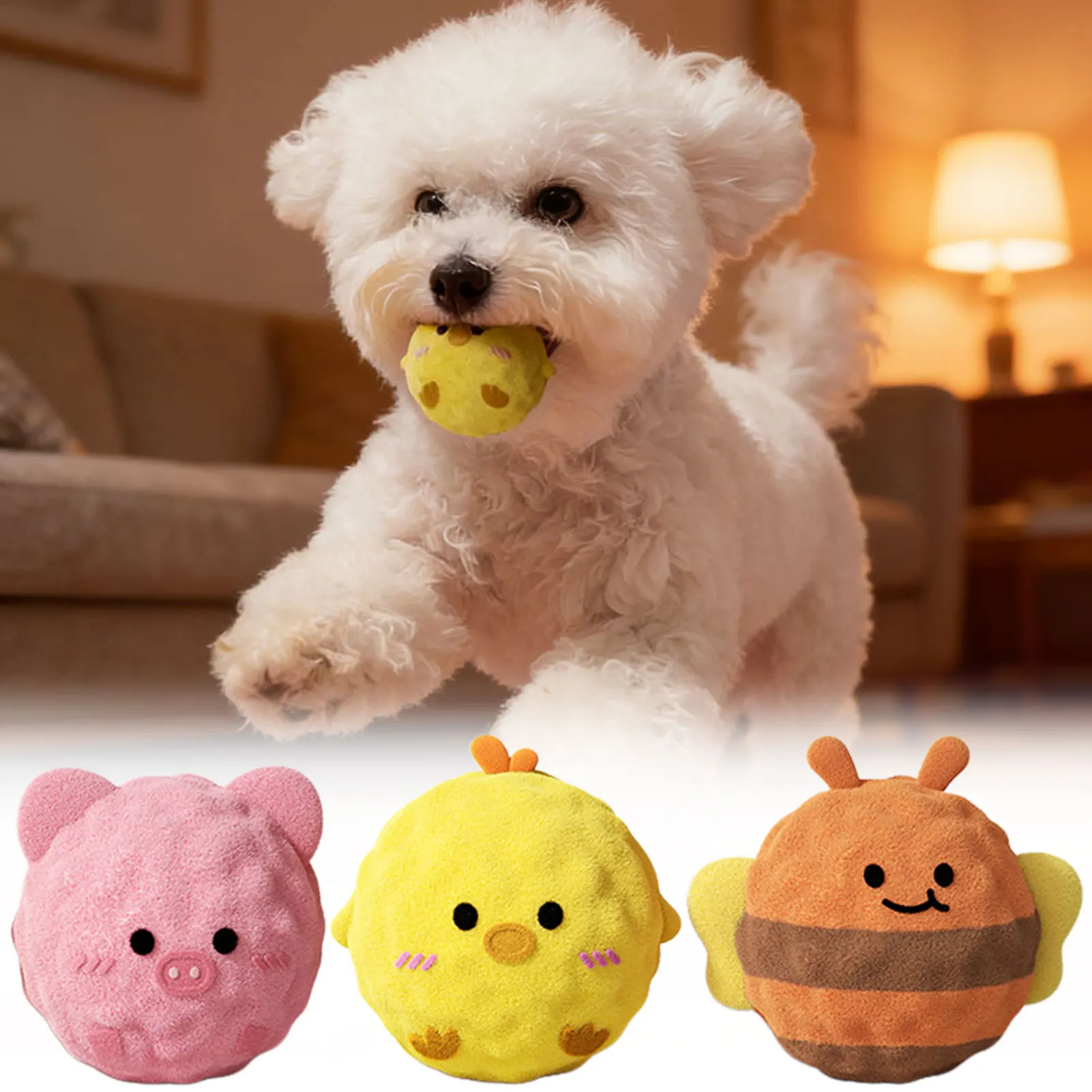 1/3pcs Squeaky Plush Dog Toys for Puppy Interactive Sturdy Stuffed Animal Plush Chewing Toys 1005011782176962