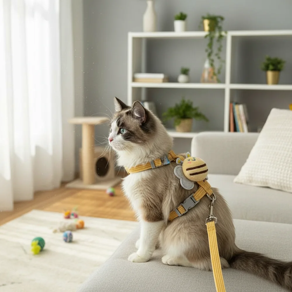 Escape-Proof Cat Harness: Adjustable H-Style Vest Harness for Secure Outdoor Walking 1005011783279565
