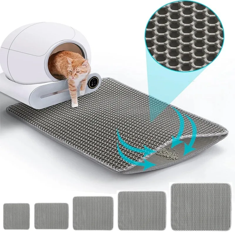 Cat Litter Mat Heavy Duty Waterproof 2 Layer Non Slip Washable Pet Floor Protector Litter Box Sand 1005011789494716
