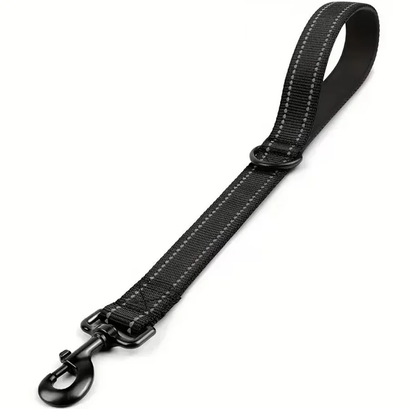 30/45/60cm Dog Rope Short Dog Lead Nylon Reflective Big Dog Training Leash With Zinc Alloy Lock 1005011794157771