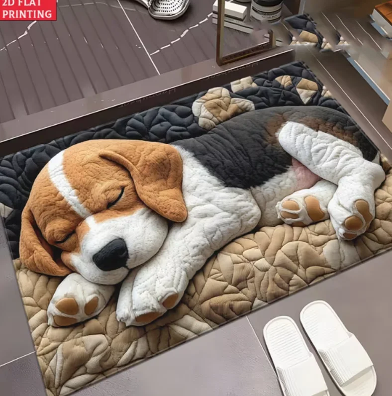 2D Flat Sleeping Dog Door Mat Machine Wash Outdoor Mat Suitable for Bedroom Living Room Entrance 1005011794251001