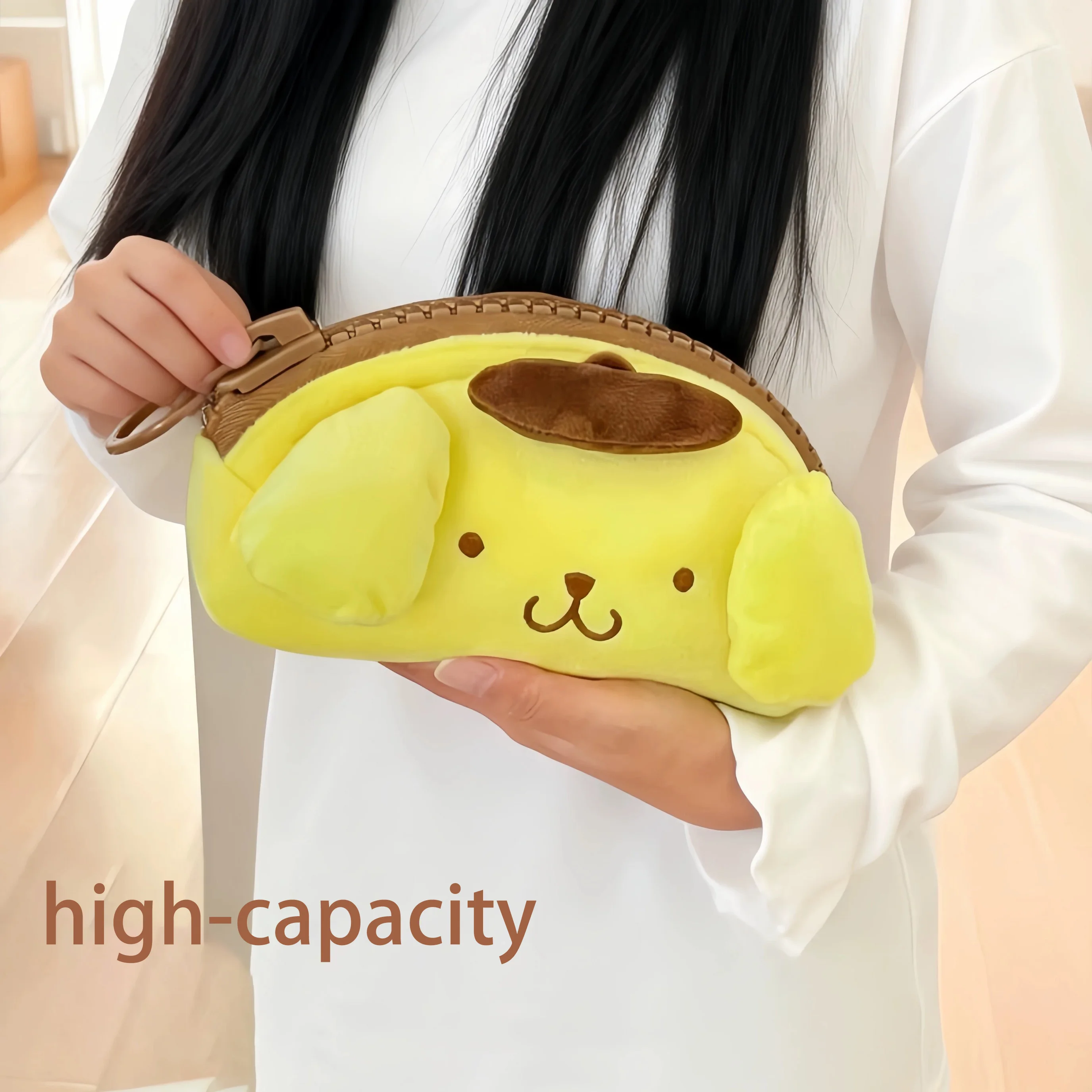 Cartoon Pudding Dog Plush Large Capacity Zipper Storage Bag Student Desktop Sorting Stationery 1005011797039090